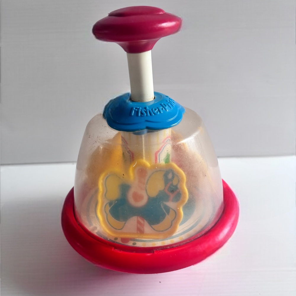 Vintage Fisher Price Push Spinner Toy 1970s